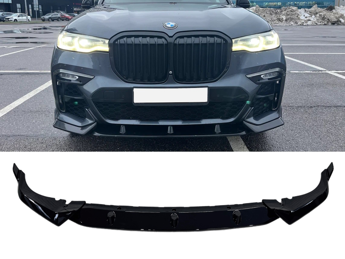 Накладка переднього бампера Paradigm BMW X7 G07 2019-2022, чорний глянець