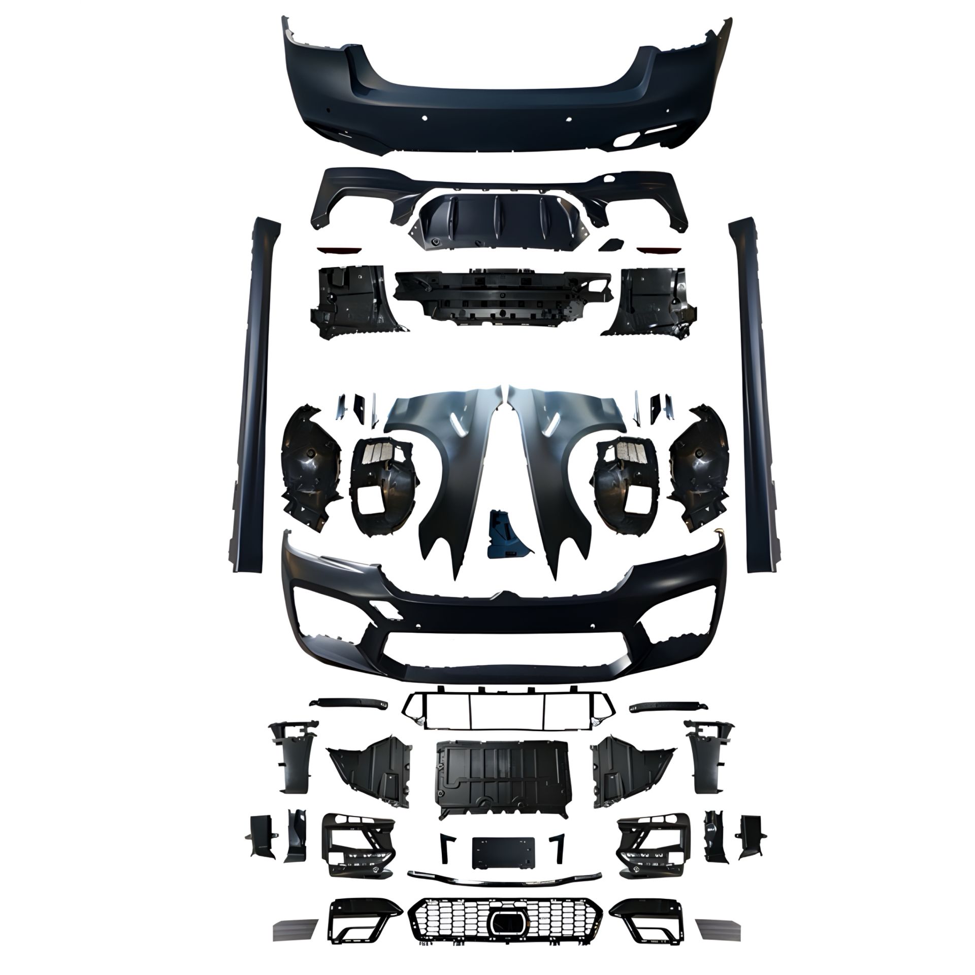 Комплект обвісу  M5 ШИРОКА ВЕРСІЯ для BMW 5 series F90 / G30 2020-2024 ( крила, підкрилки, бампера в зборі, пороги)