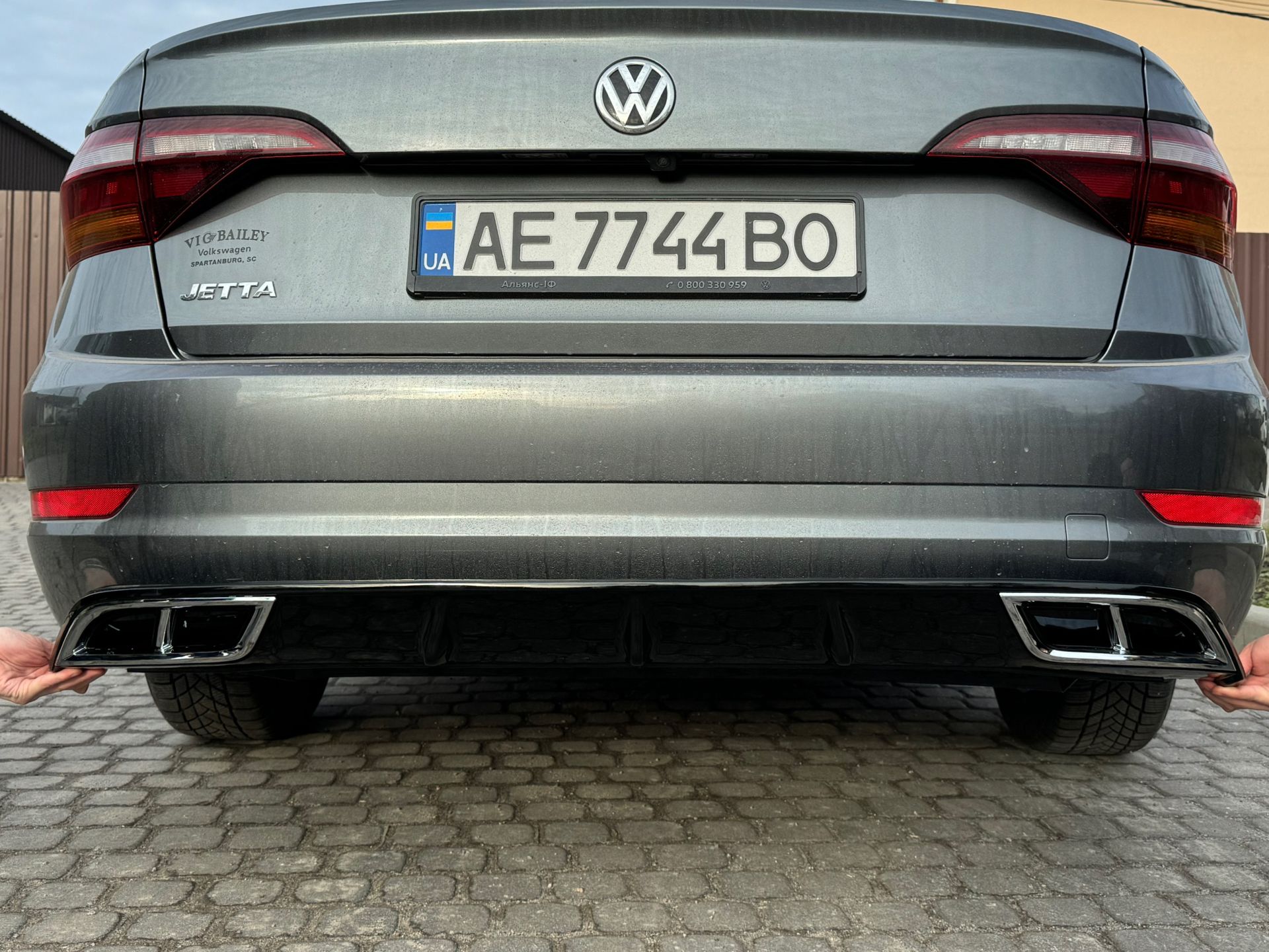 Накладка заднього бампера (дифузор) Volkswagen Jetta 7 2018-