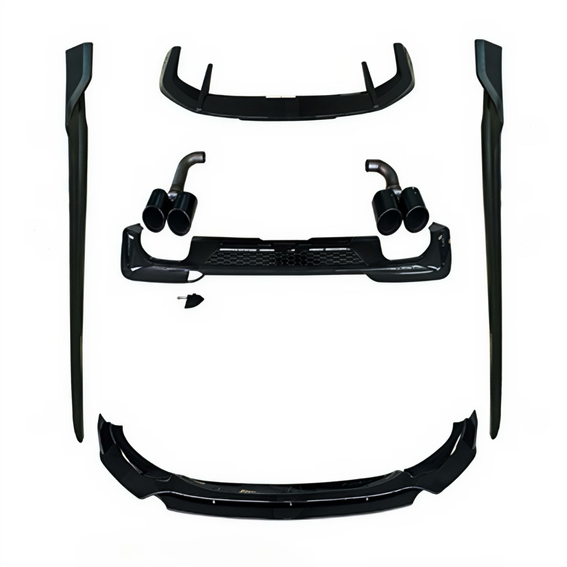 Комплект обвісу M-Performance (юбка, дифузор, леза, спойлер, труби) для BMW X3 G01 2018-2021, колір чорний глянець