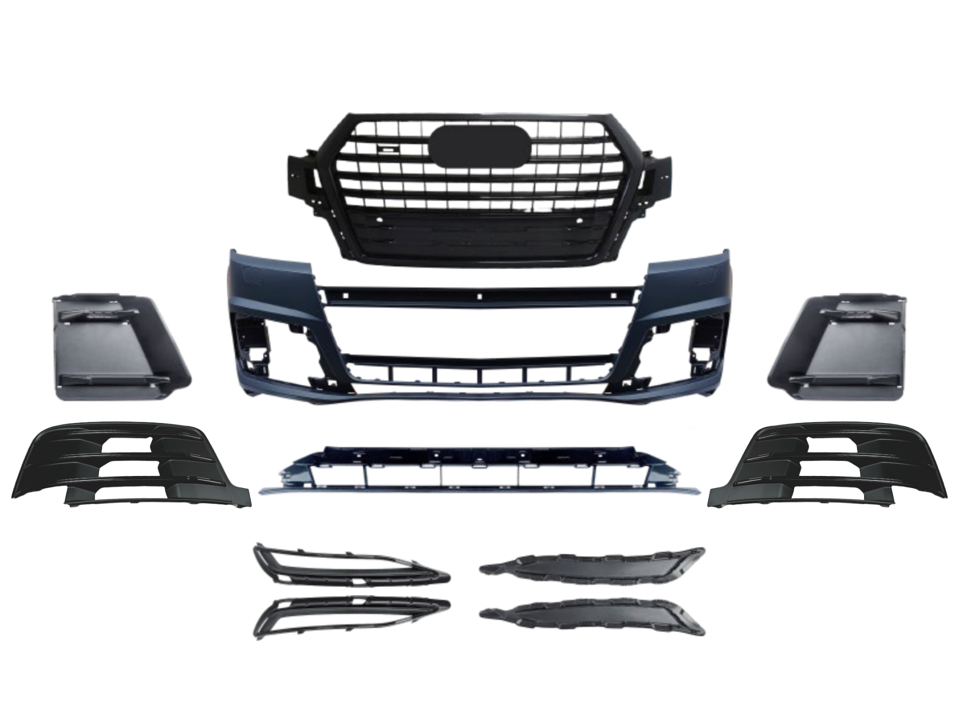 Бампер передній у зборі S-Line BLACK для Audi Q7 4M 2015-2019