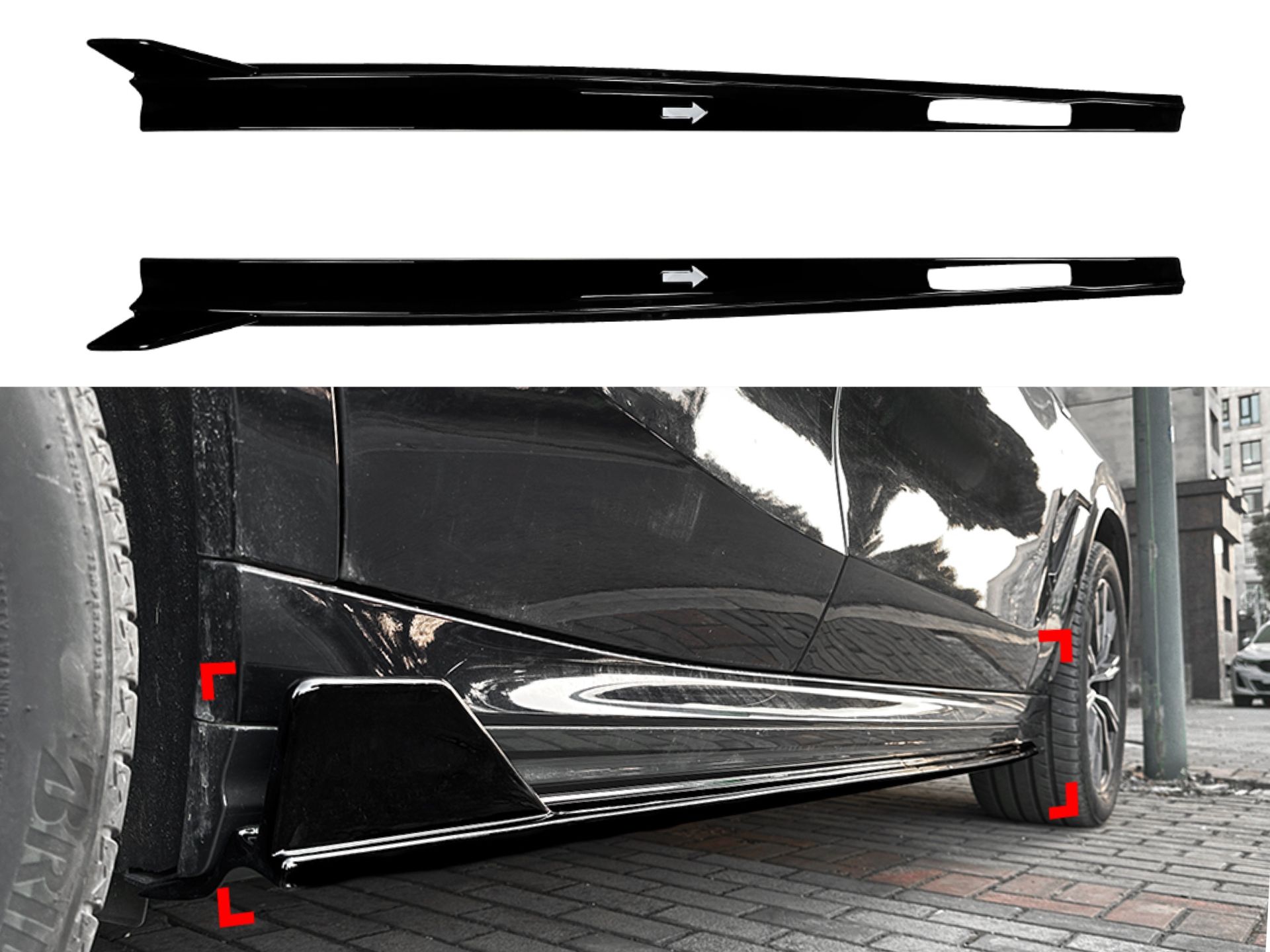Леза під пороги M-Performance BMW X6 G06 F96 2019 - 2шт. ABS пластик, колір чорний глянець