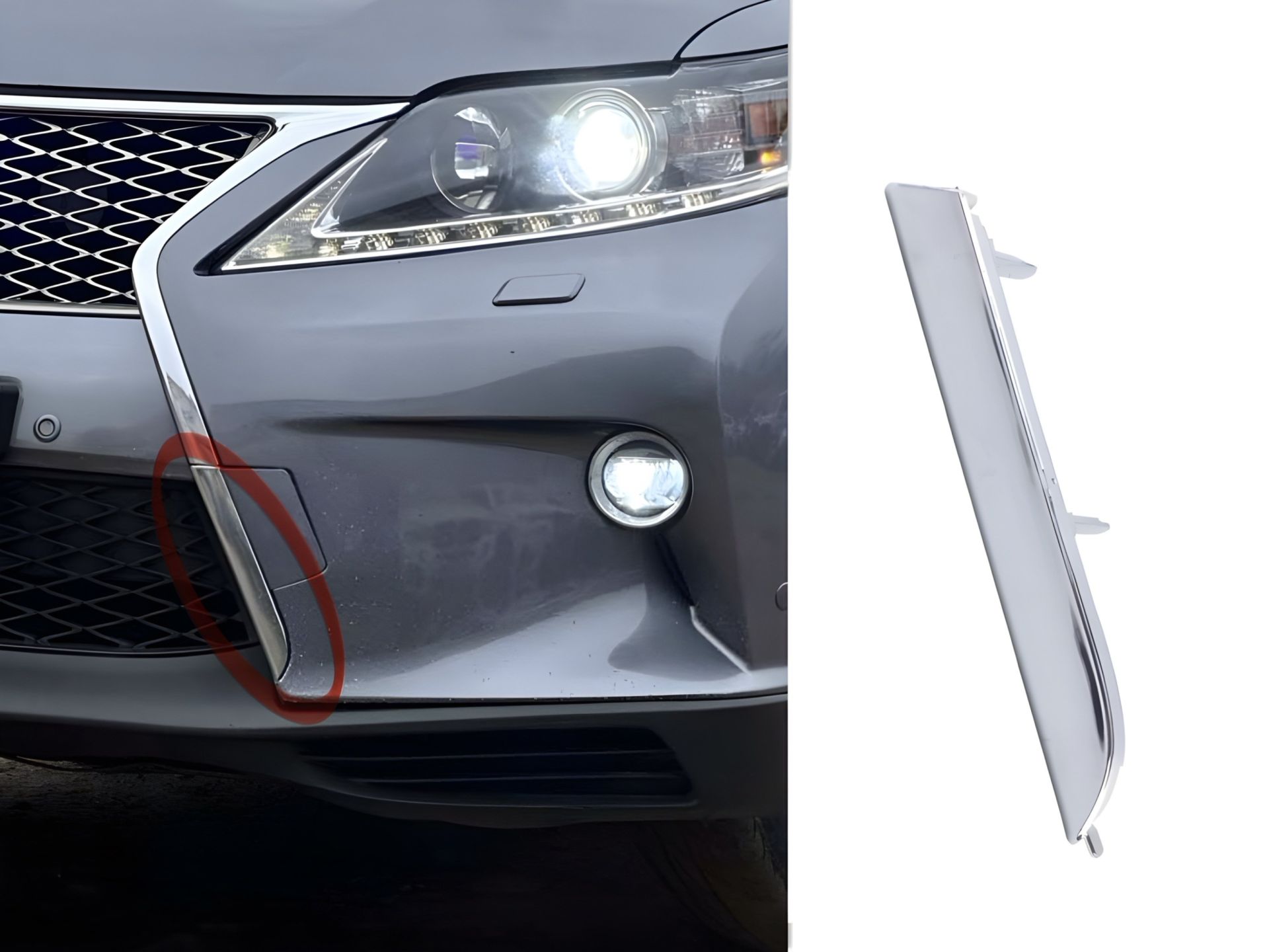 Хром молдинг бампера F-SPORT Lexus RX 2012-2015 5312648100
