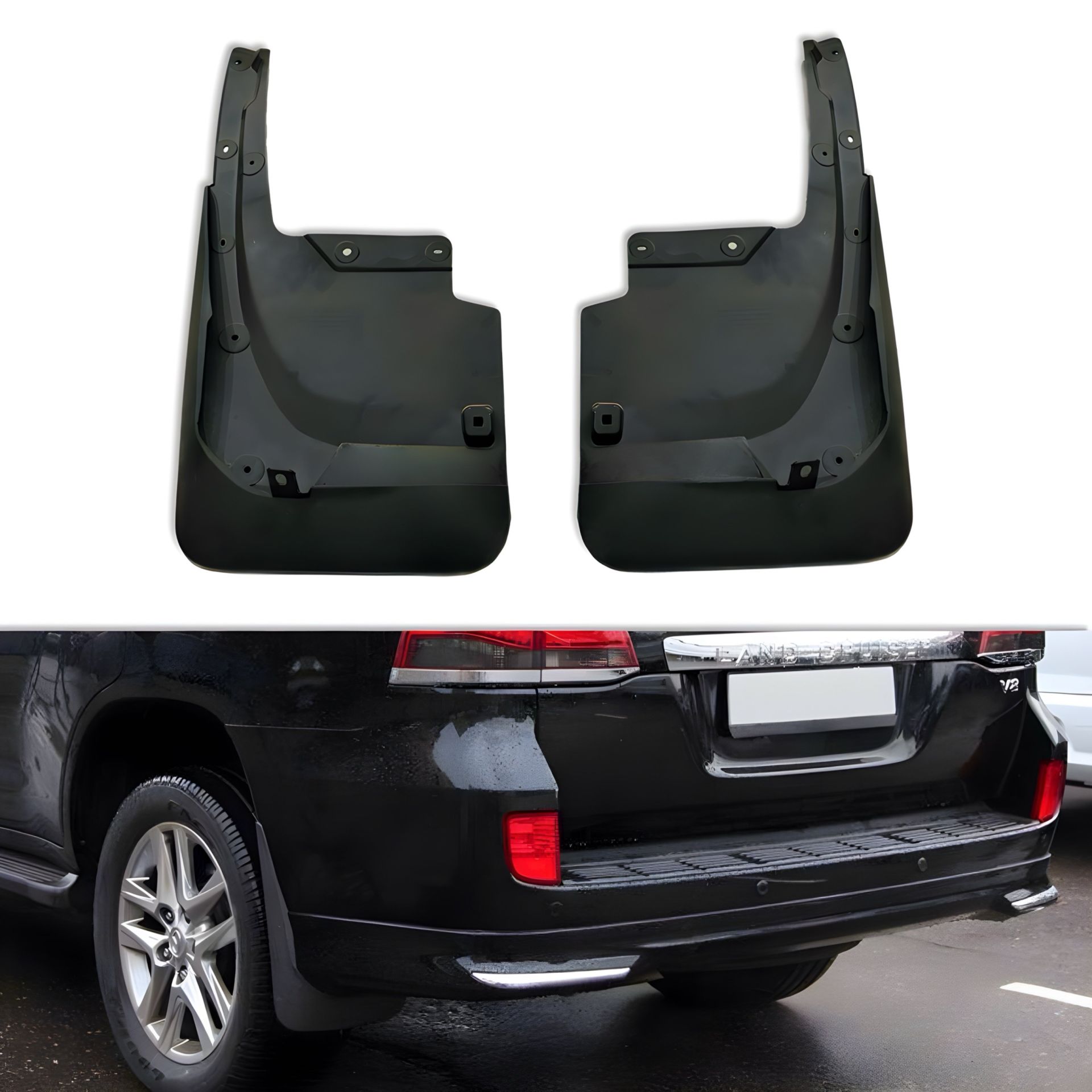 Задні бризковики Toyota Land Cruiser 200 2007-2015 під підницю обвіс Urban Sport, комплект 2шт.