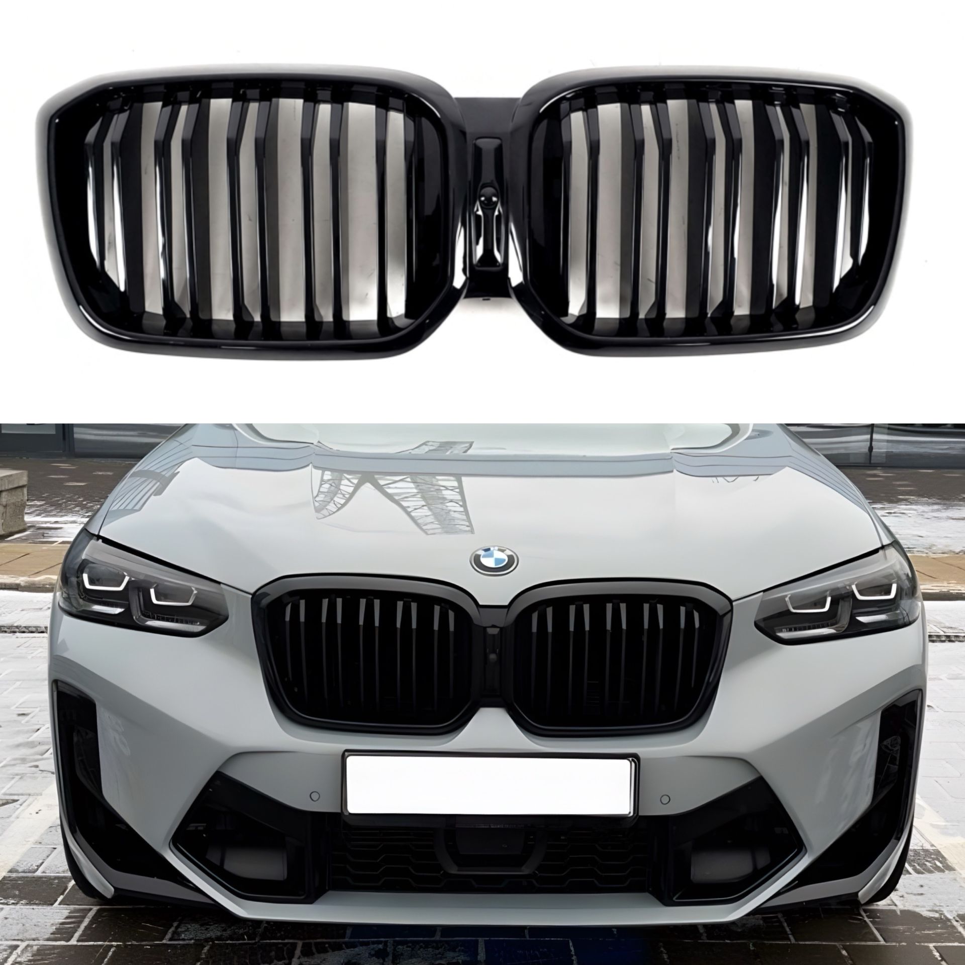 Решітка радіатора ніздрі M стиль BMW X3 G01 X4 G02 2022-2024