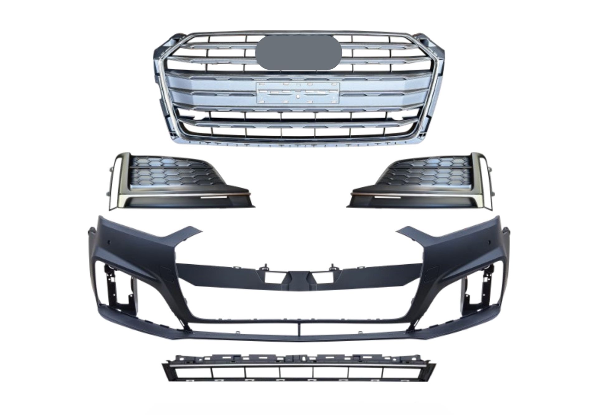Бампер передній у зборі S-Line CHORME для Audi A5 B9 2016-2019