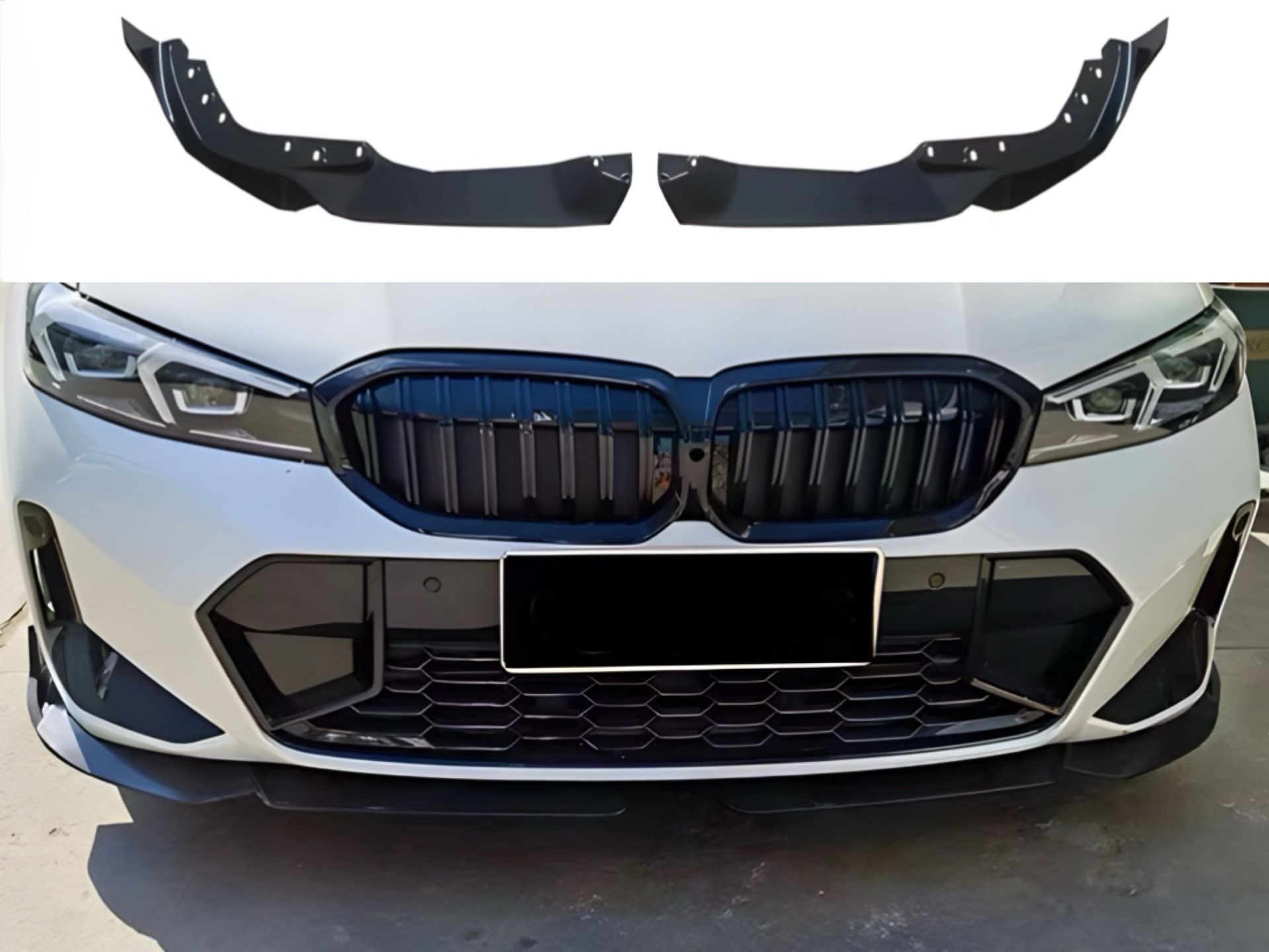 Обвіс накладка переднього бампера BMW 3 series G20 G21 LCI 2022+ чорний глянець