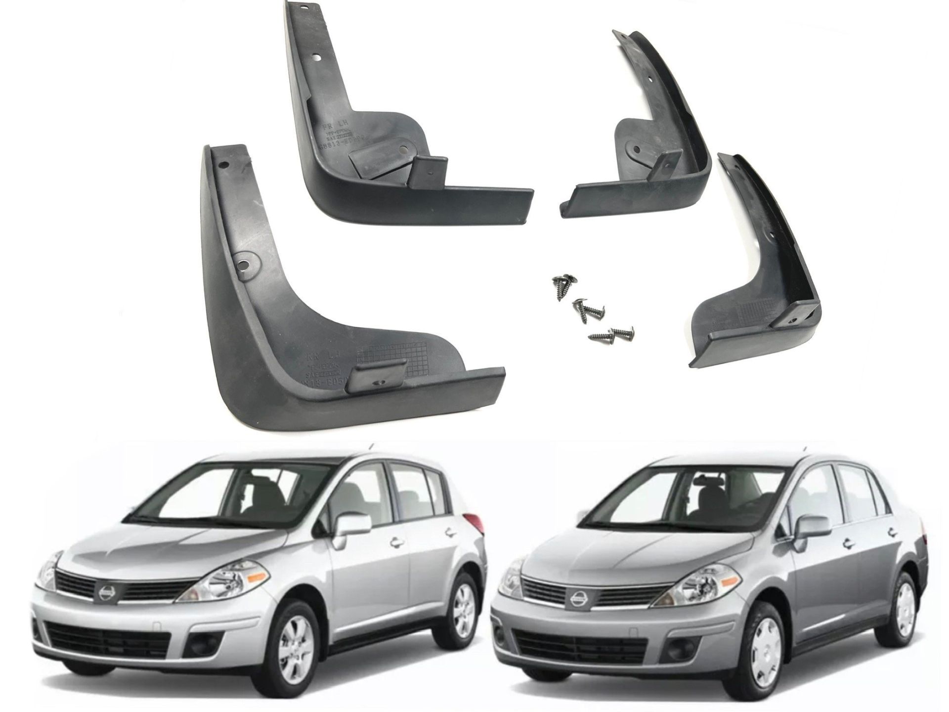 Бризковики Nissan Tiida седан / хетчбек 2006-2013 комплект 4шт.