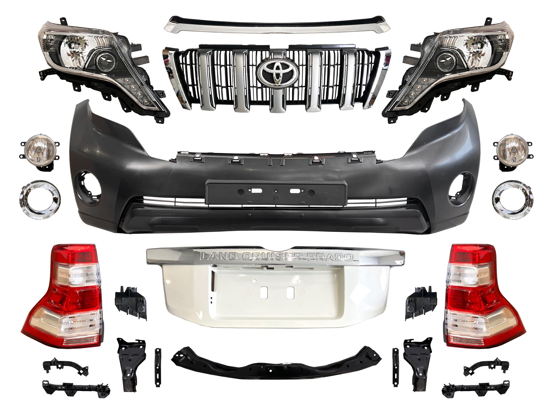 Обвес комплект рестайлинга Toyota Land Cruiser Prado 150 в 2013-2017